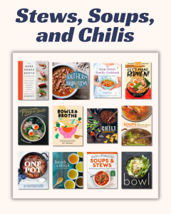 Link to booklist titled Stews, Soups, and Chilis